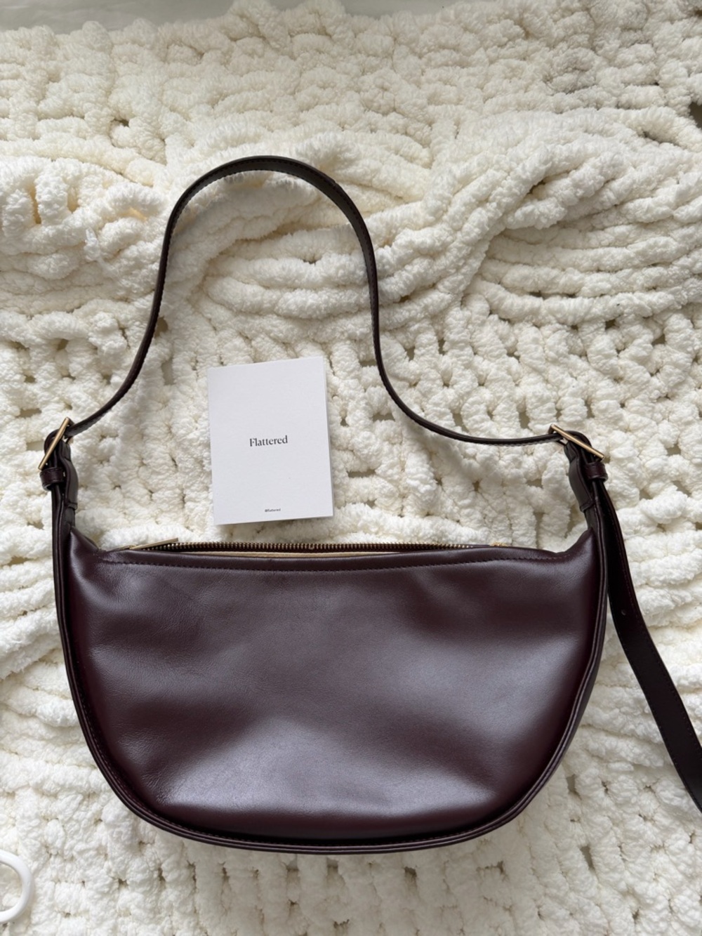 Flattered Irma Shoulder Bag Leather Burgundy - Picture 7 of 14